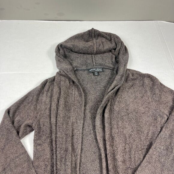 Barefoot Dreams Bamboo Chic Lite Hooded Open Front Cardigan Gray Sweater XS/S - Picture 3 of 12